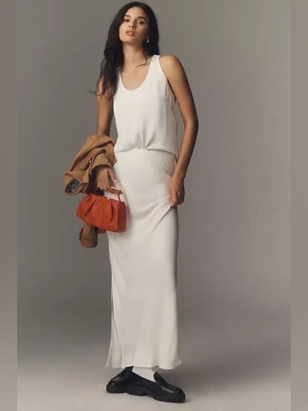 Anthropologie The Tilda Maxi Slip Skirt: Side Slit Edition